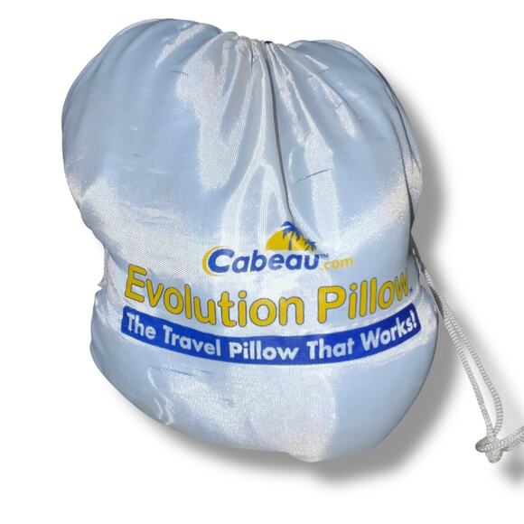 Cabeau Evolution Classic Memory Foam Neck Pillow Travel Washable Carry Bag Blue - Picture 12 of 13